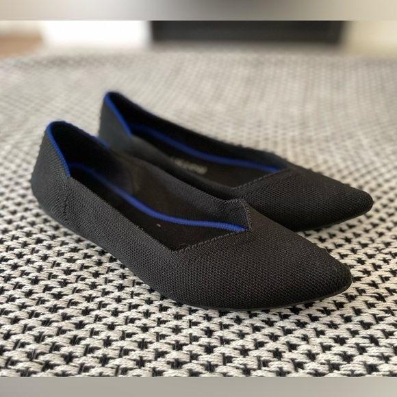 Rothy's Shoes - Rothy’s The Point Black Ballet Slip On Flats Casual Chic Size 7 Womens